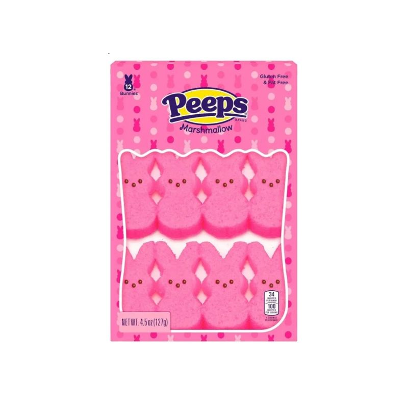 PEEPS MARSHMALLOW 12 BUNNIES ROSA