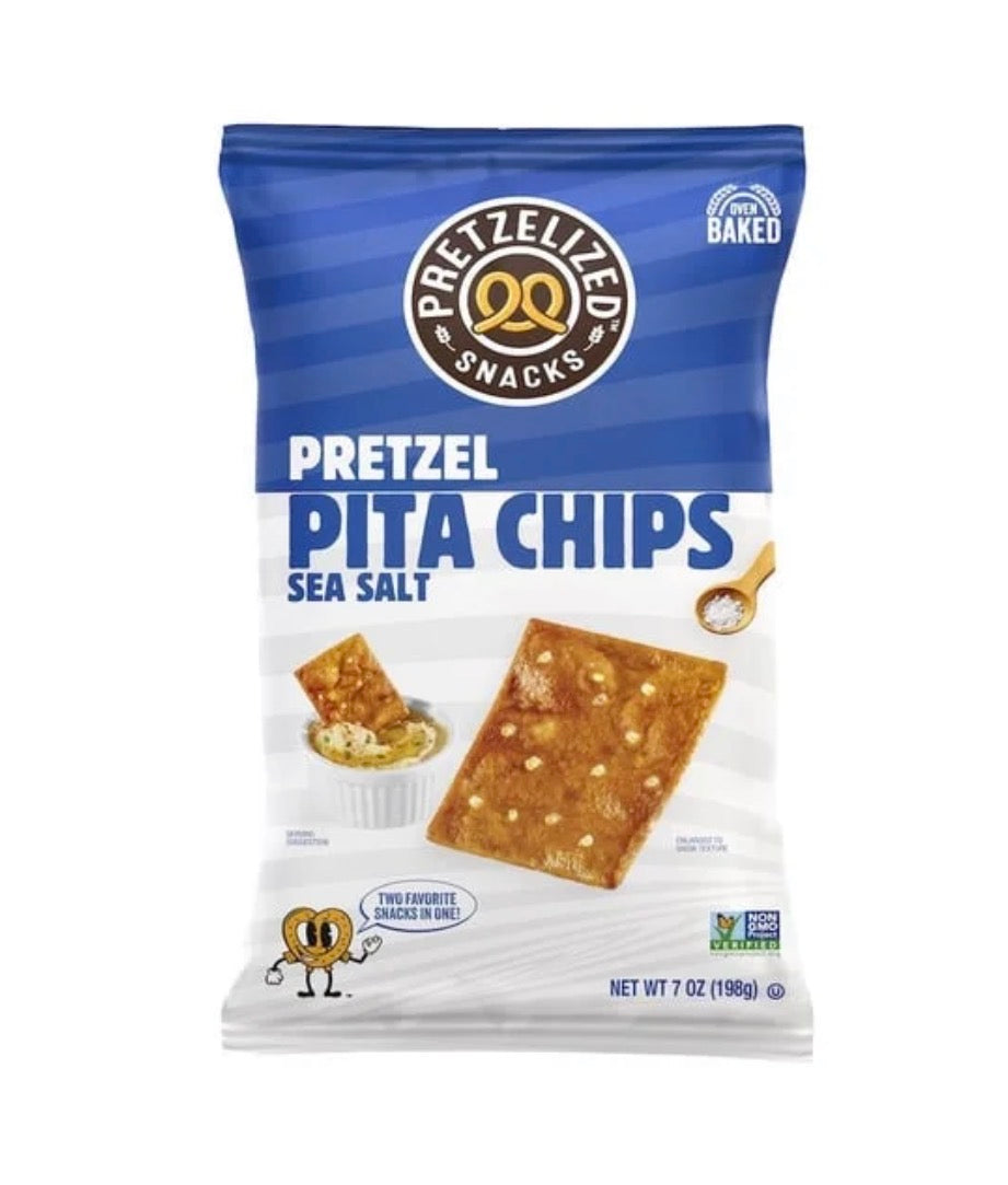 PRETZEL PITA CHIPS SEA SALT