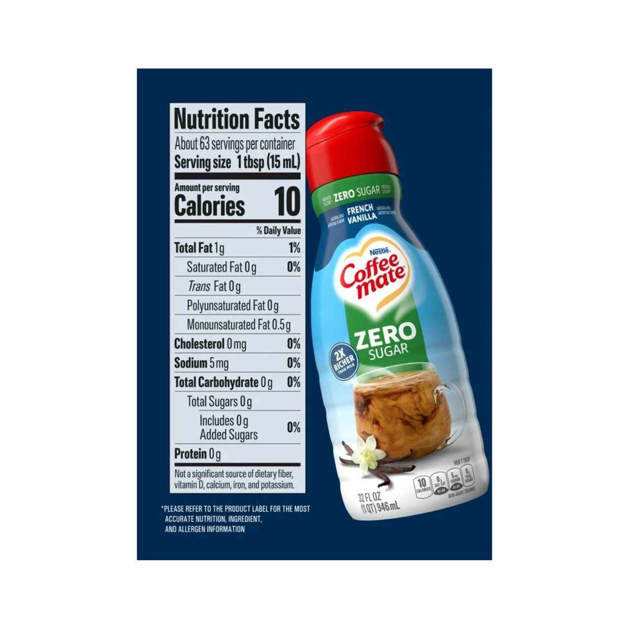 COFFEE MATE FRENCH VANILLA ZERO SUGAR