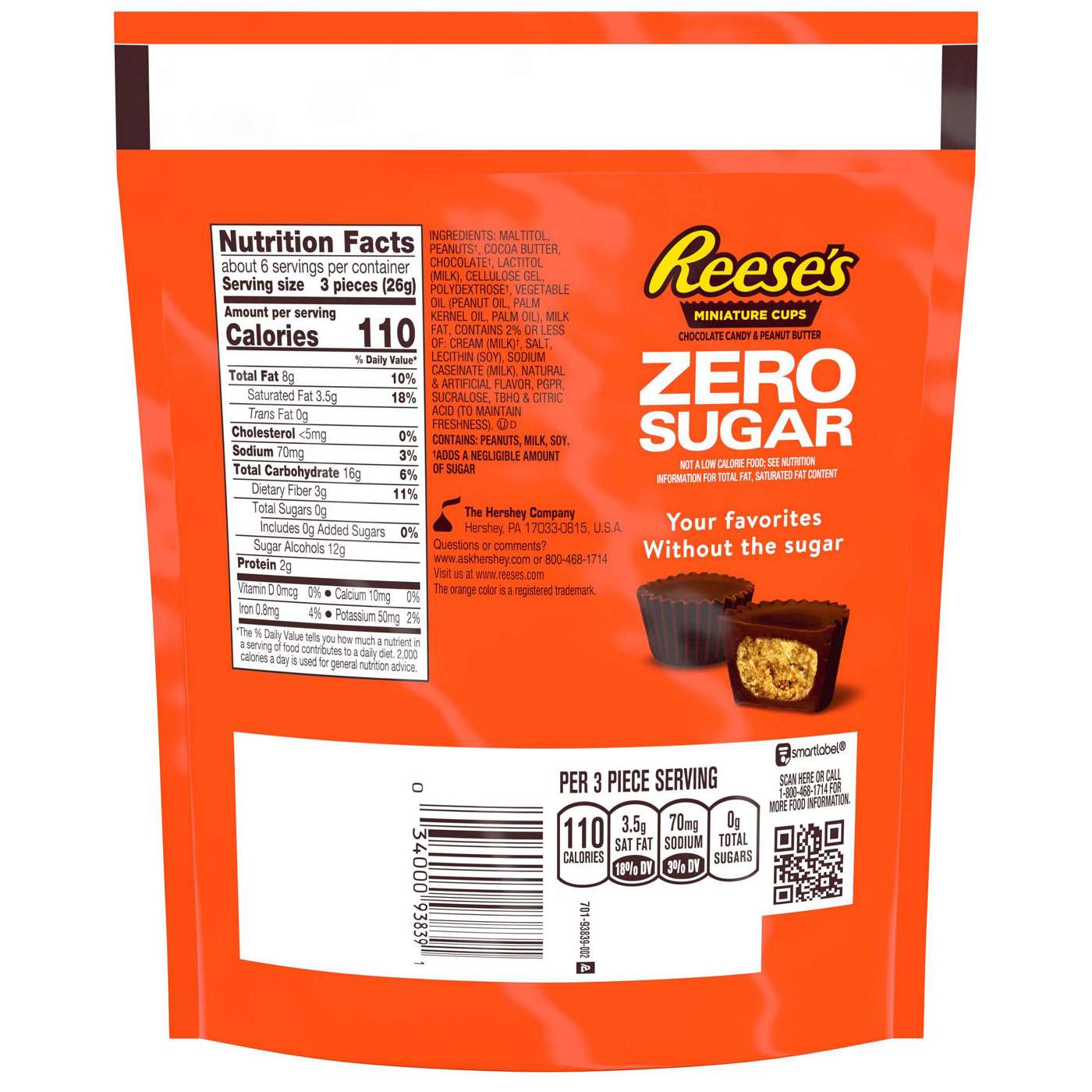 REESES CUPS ZERO SUGAR