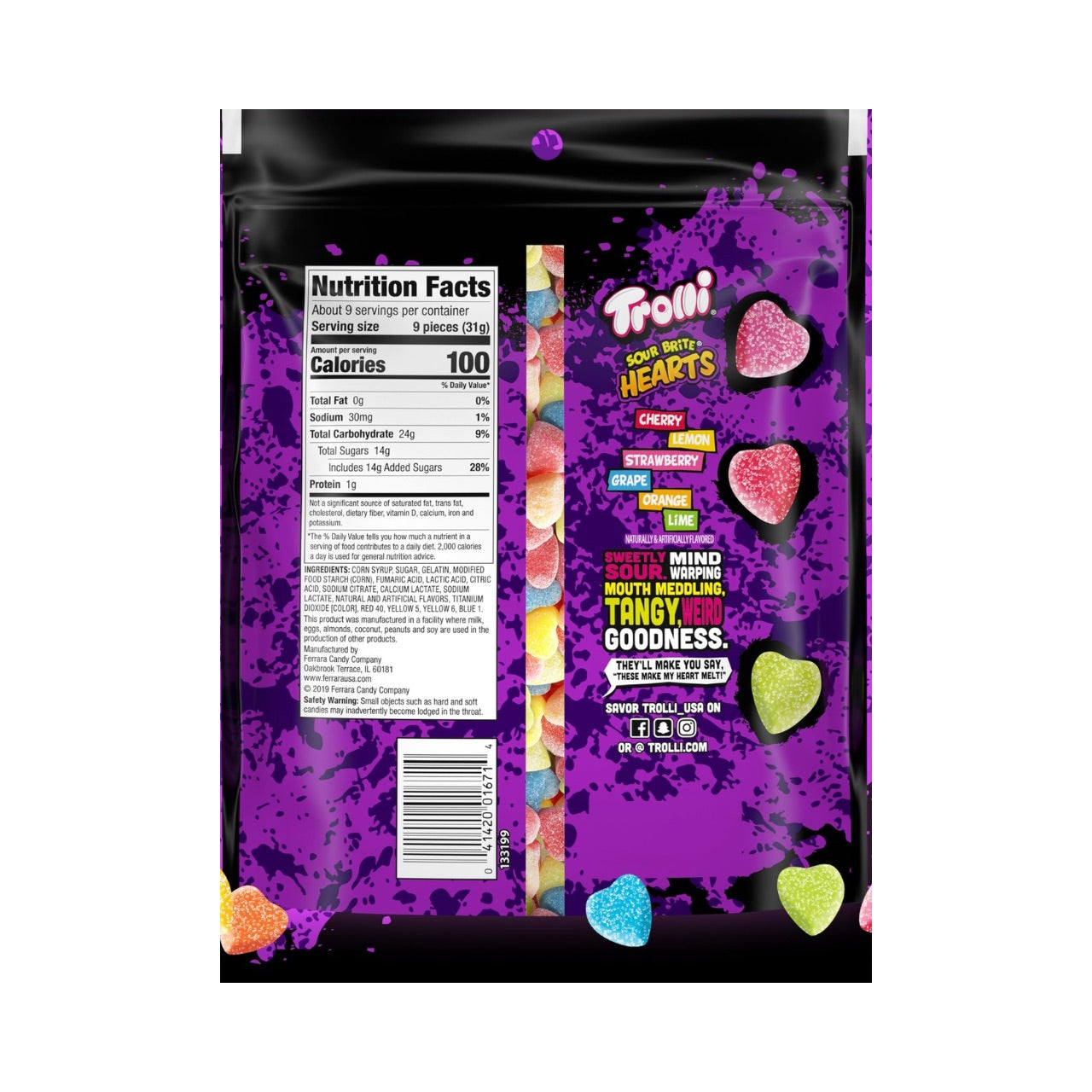 TROLLI SOUR BRITE HEARTS