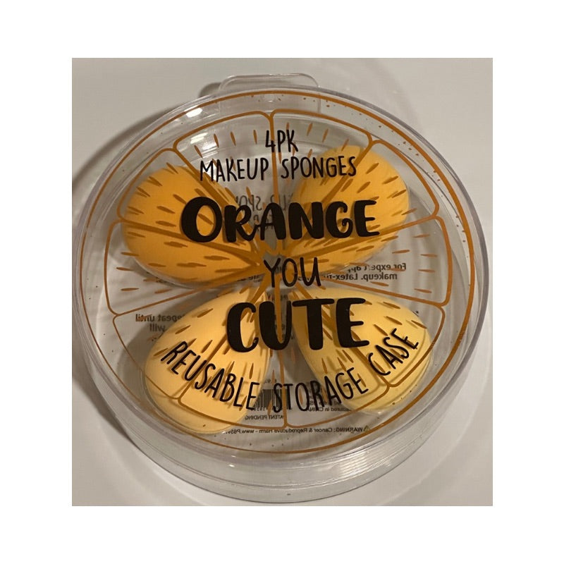 SET 4 ESPONJA DE MAQUILLAJE ORANGE YOU CUTE