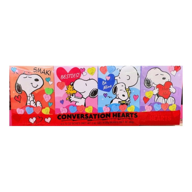 SNOOPY & CHARLIE CONVERSATION HEARTS 4pack