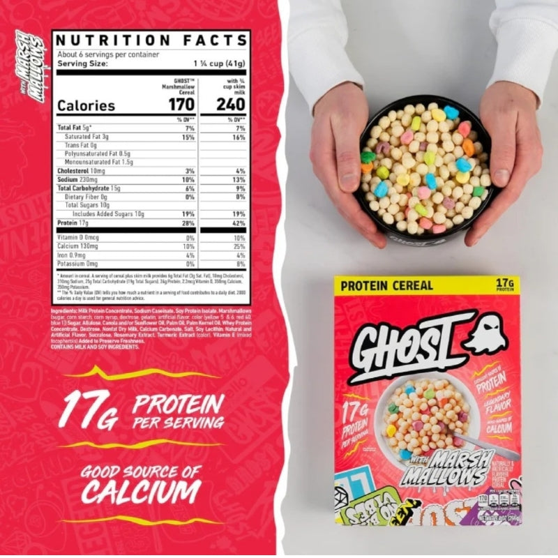 GHOST PROTEIN CEREAL WITH MARSHMALLOW