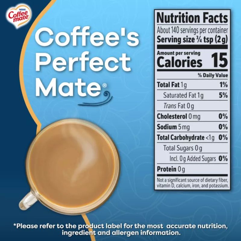 COFFEE MATE FRENCH VANILLA ZERO SUGAR EN POLVO