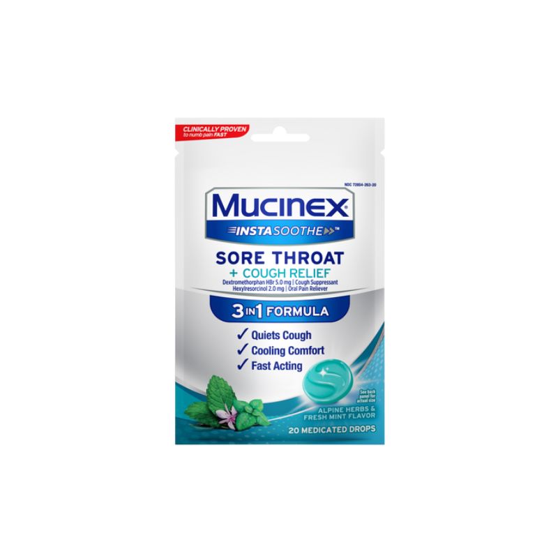 MUCINEX SORE THROAT + COUGH RELIEF