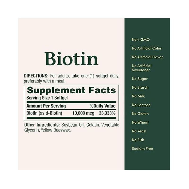BIOTIN NATURES BOUNTY 10,000mg