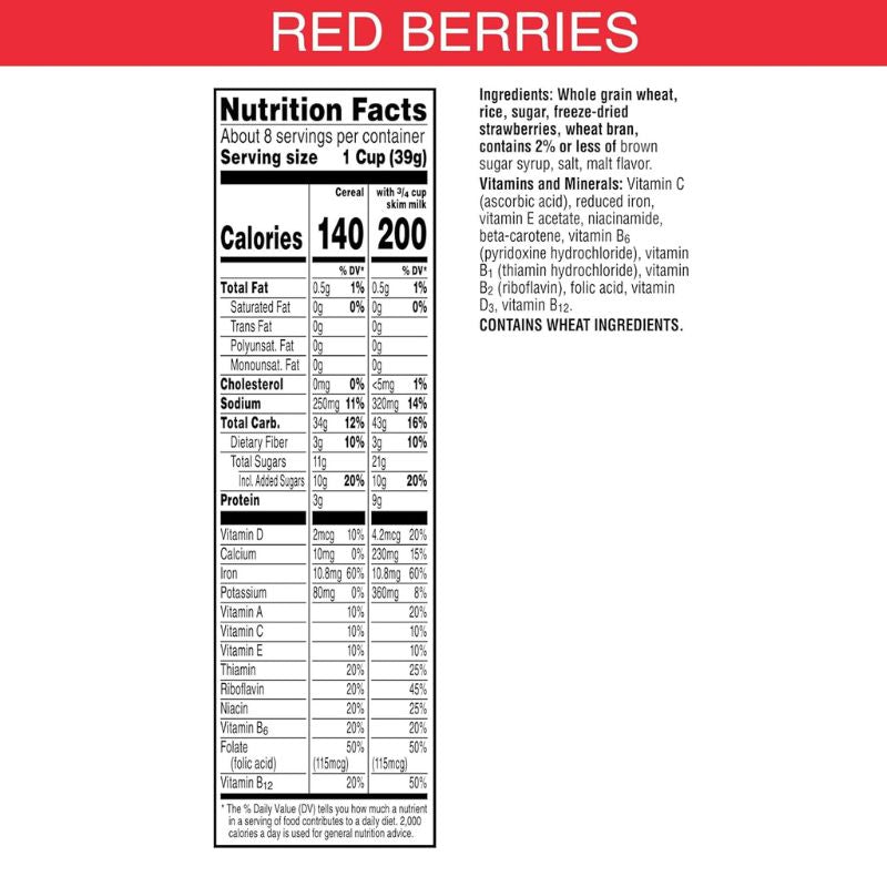 CEREAL KELLOGGS FREE RED BERRY