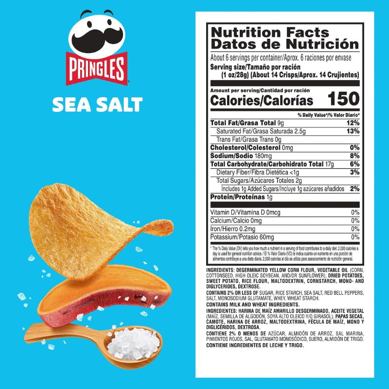 PRINGLES SEA SALT HARVEST BLENDS