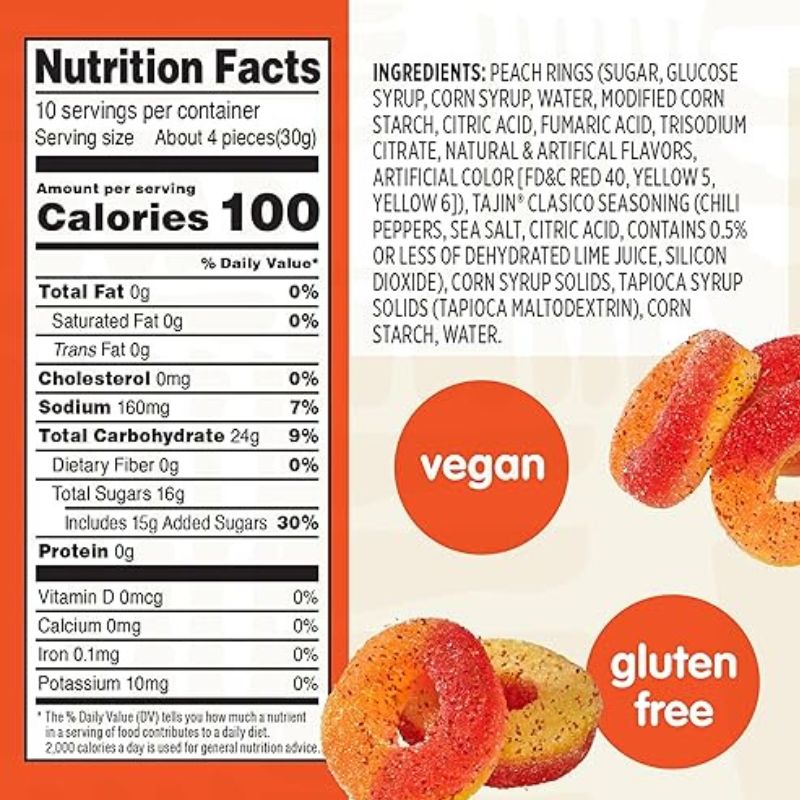 SNAK CLUB TAJÍN PEACH RINGS