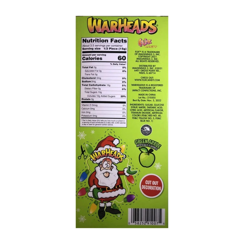 WARHEADS GIANT SOUR CANDY CANE