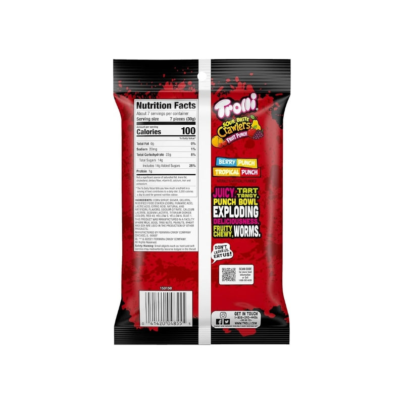 TROLLI SOUR BRITE CRAWLERS FRUIT PUNCH