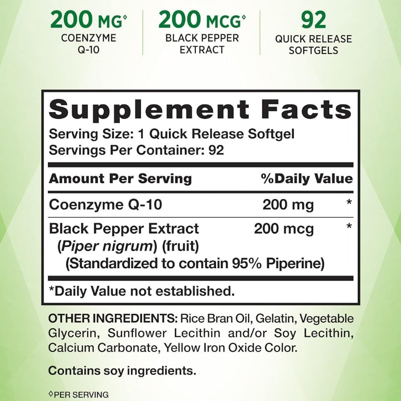 COQ-10 200mg (92 CAPSULAS)