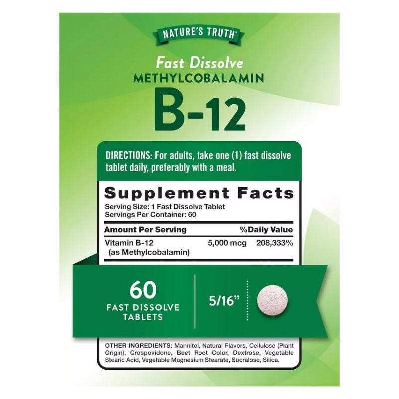 B12 5000 MCG 60 TABLETS