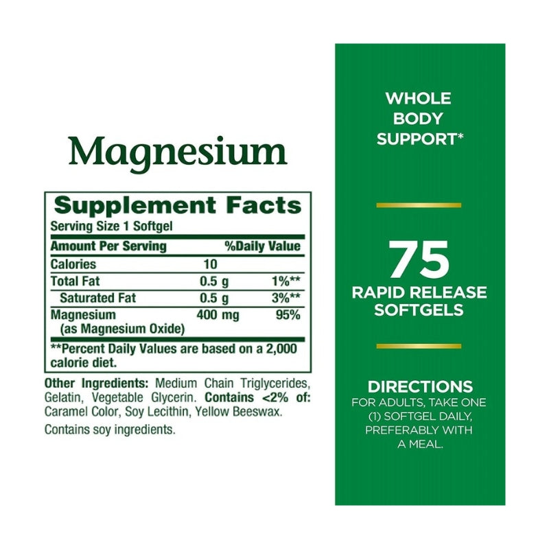 MAGNESIUM WHOLE BODY SUPPORTS 400 mg 75 tablets