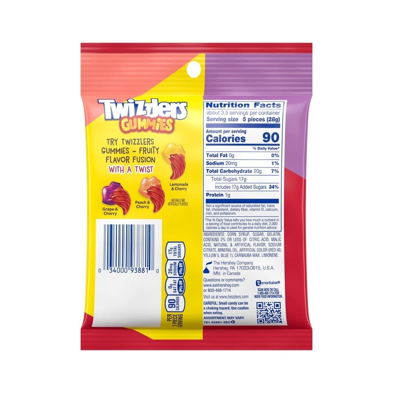 TWIZZLERS GUMMIES 3.7 oz