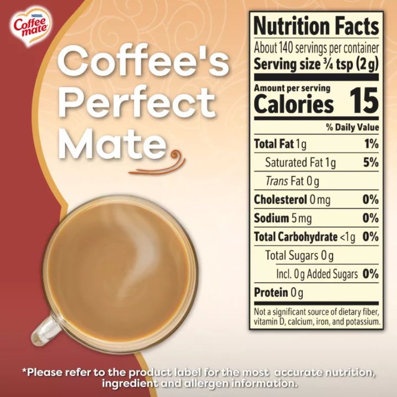 COFFEE MATE VANILLA CARAMEL ZERO SUGAR POLVO