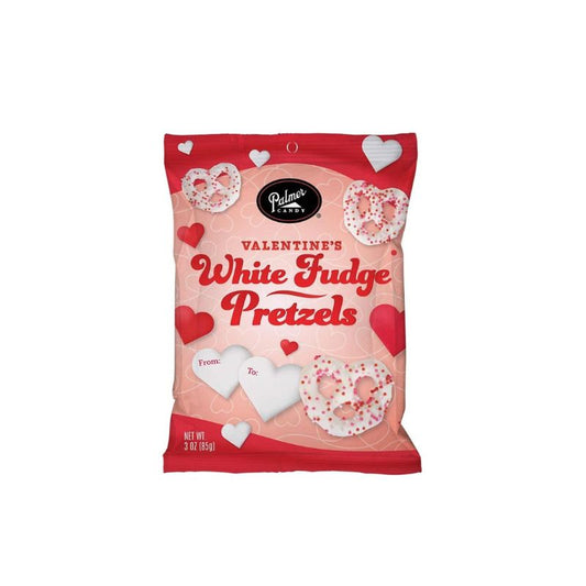 VALENTINES WHITE FUDGE PRETZELS