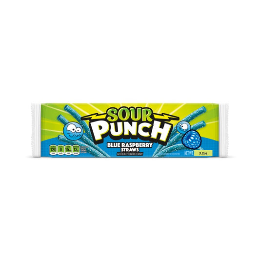 SOUR PUNCH BLUE RASPBERRY STRAWS