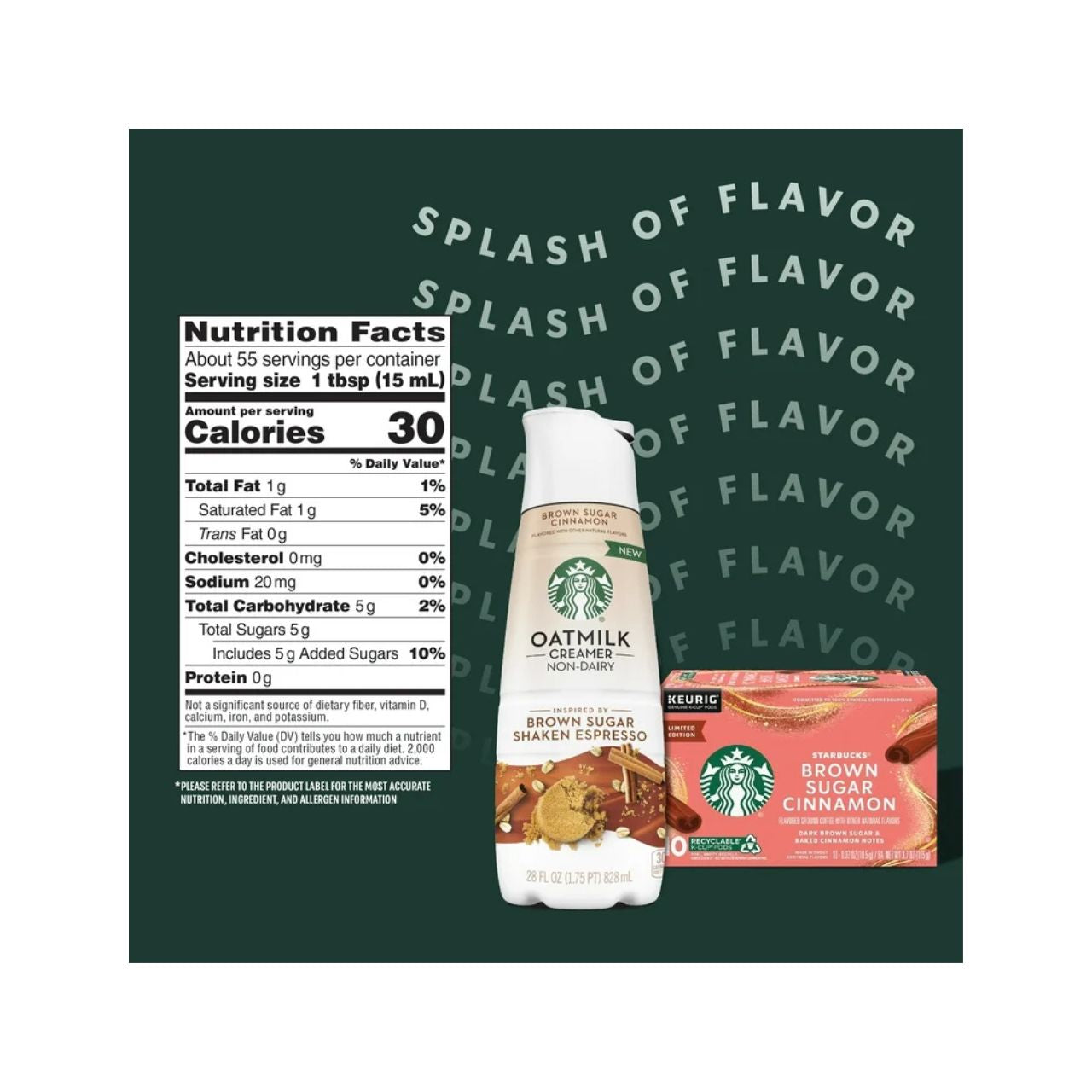 STARBUCKS Creamer Brown Sugar cinnamon Shaken Espresso
