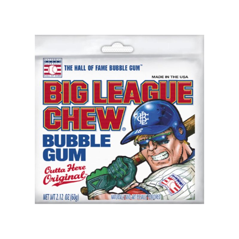 BIG LEAGUE CHEW BUBBLE GUM  OUTTA HERE ORIGINAL