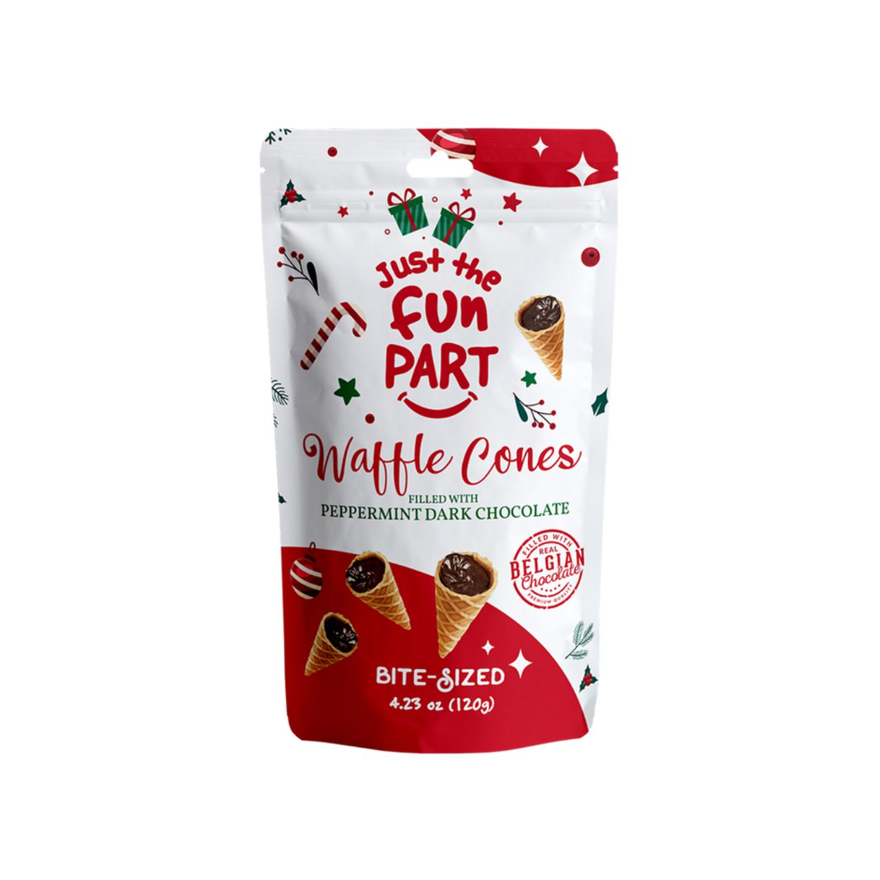 FUN PART WAFFLE CONES PEPPERMINT