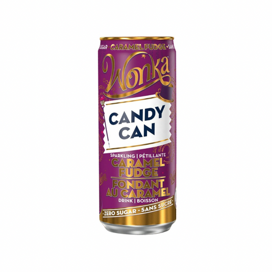 WONKA CANDY CAN CARAMEL FUDGE ZERO SUGAR