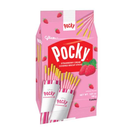 POCKY STRAWBERRY CREAM 9 PACKS