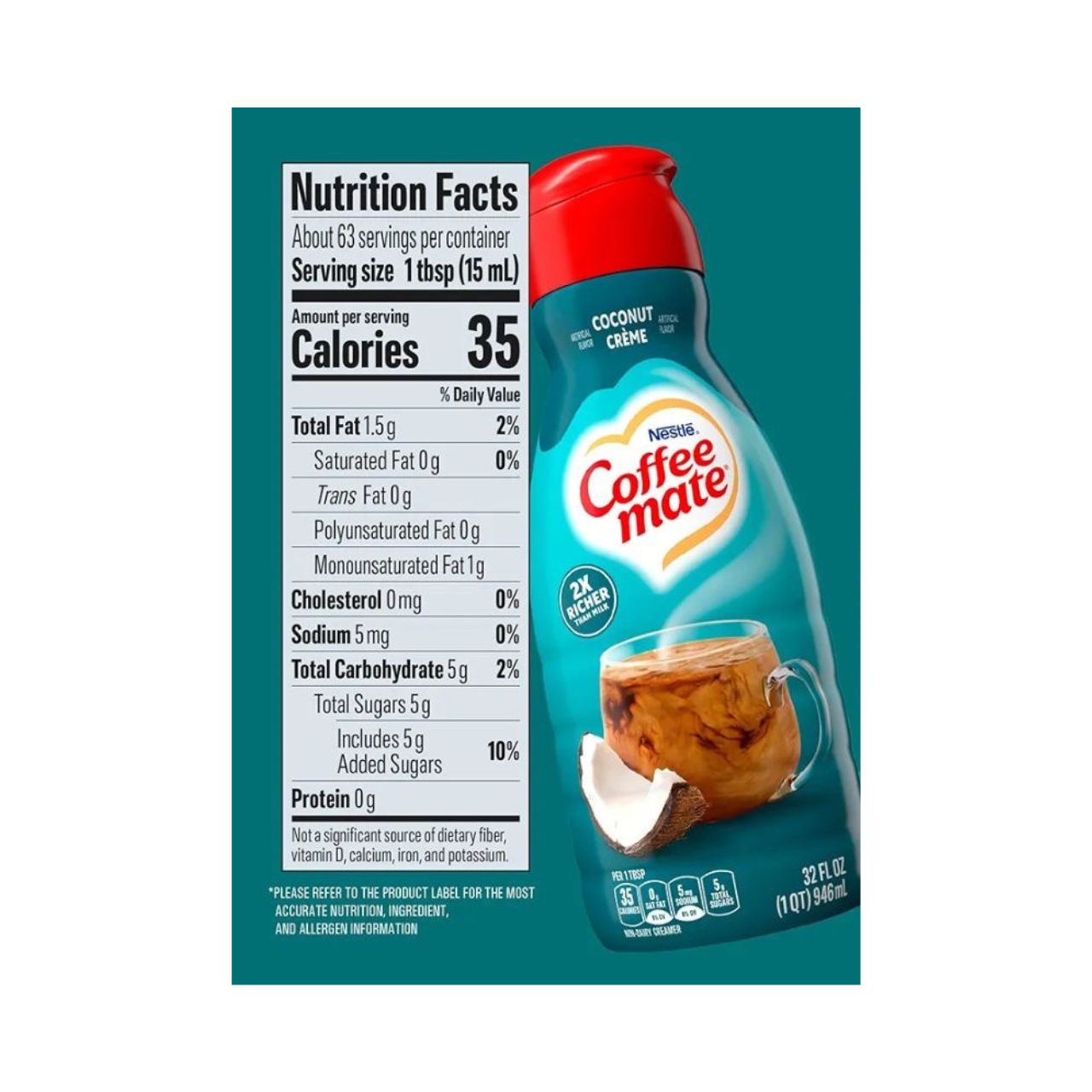 COFFEE MATE LIQUID COCONUT CREAME