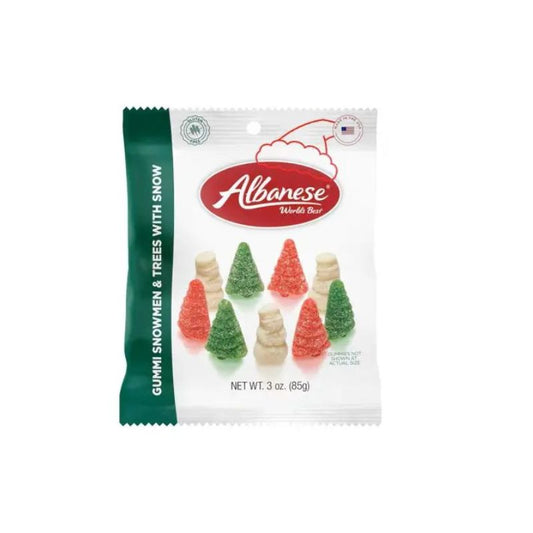ALBANESE GUMMI SNOWMEN & TREES WHITH SNOW