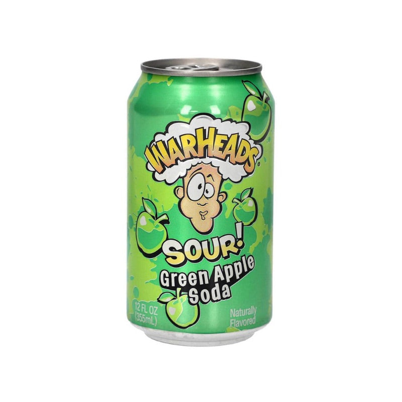 WARHEADS GREEN APPLE SODA 12oz