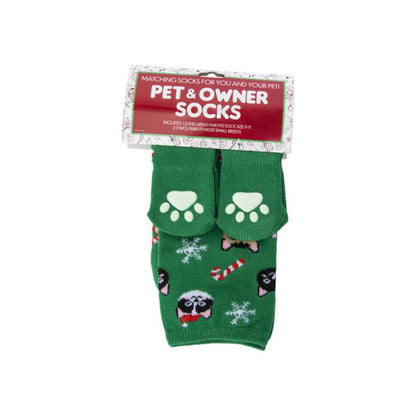 PET AND OWNER SOCKS VERDE