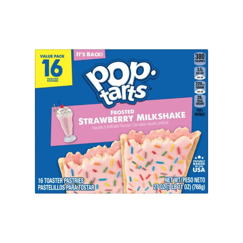 POP TARTS STRAWBERRY MILSHAKE 16 PACK