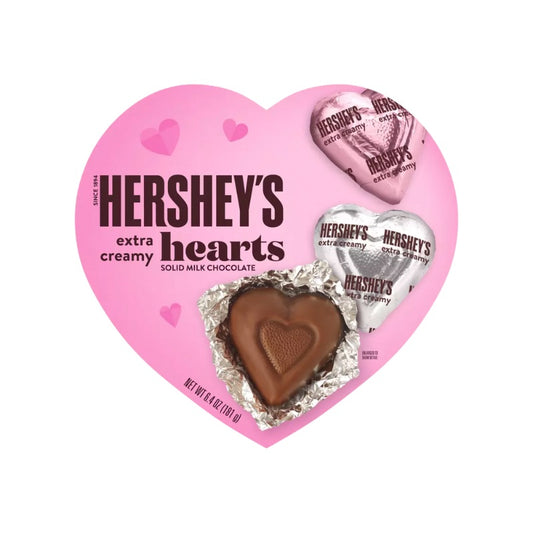 HERSHEYS EXTRA CREAMY HEARTS 6.4oz