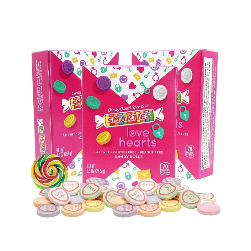 SMARTIES LOVE HEARTS PAQUETE DE 4 CAJITAS