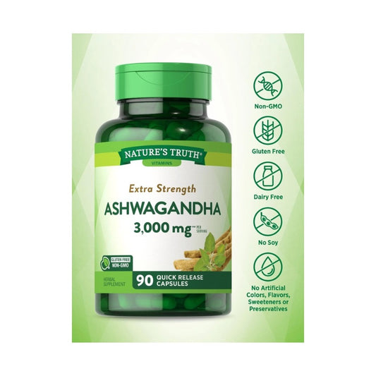 ASHWAGANDHA NATURES TRUTH 90 cápsulas