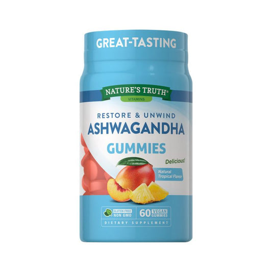 ASHWAGANDHA NATURES TRUTH GUMMIES TROPICAL FLAVOR