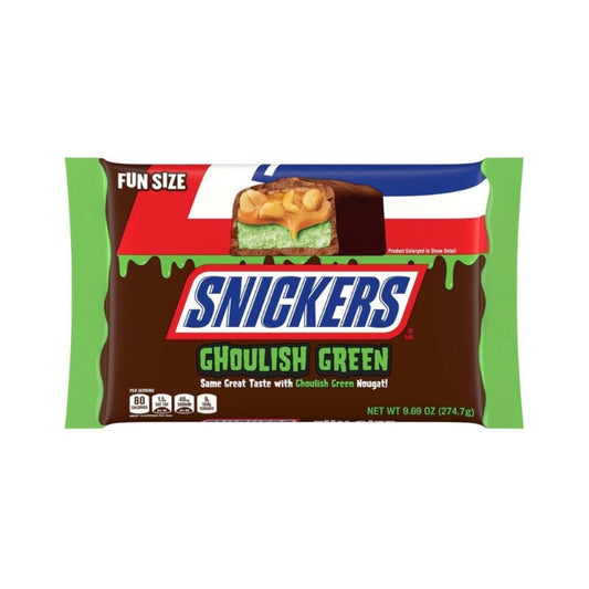 SNICKERS GHOULISH GREEN FUN SIZE 9.6oz