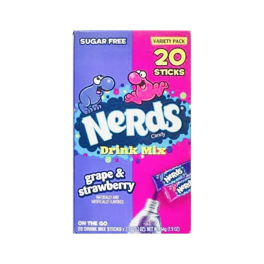 NERDS SINGLES TO GO 20 STICKS GRAPE & STRAWBERRY