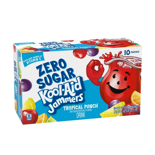 KOOL AID ZERO SUGAR TROPICAL PUNCH 10 UNIDADES