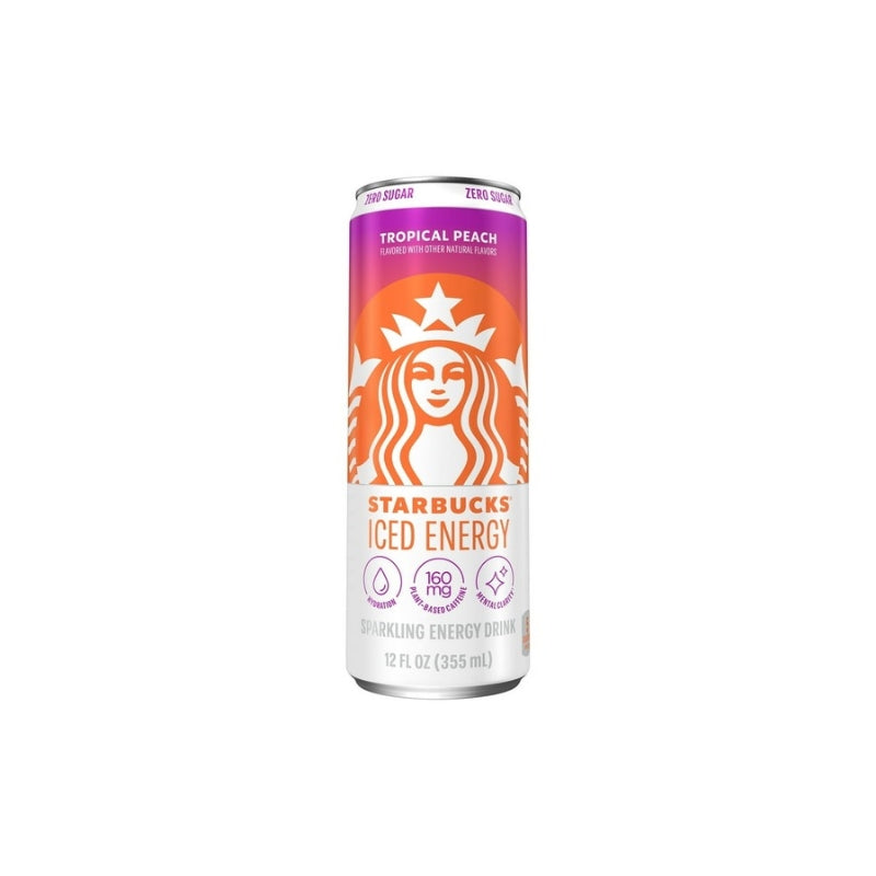 STARBUCKS ICED ENERGY TROPICAL PEACH ZERO SUGAR