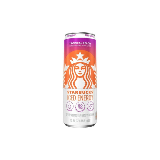 STARBUCKS ICED ENERGY TROPICAL PEACH ZERO SUGAR