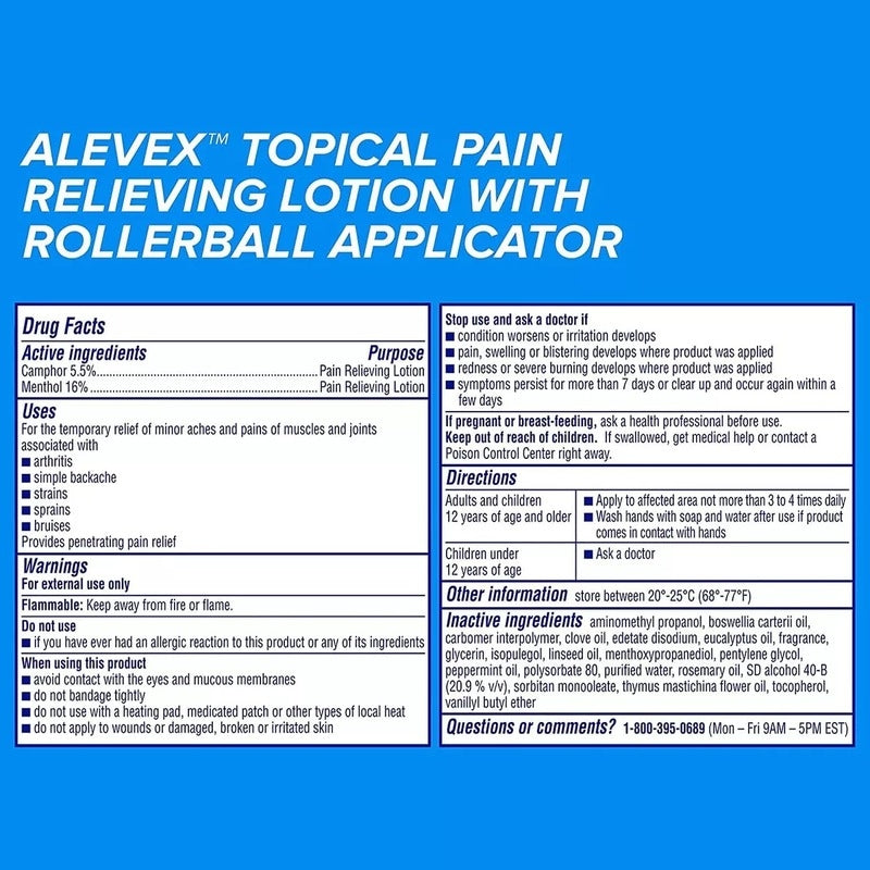 ALEVEX PAIN RELIEVING ROLL ON