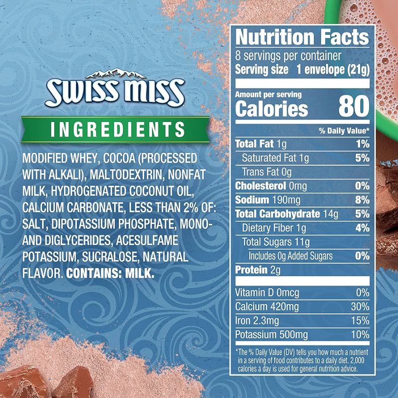 SWISS MISS MILK CHOCOLATE ZERO SUGAR
