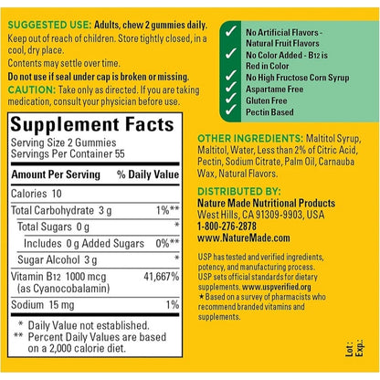 NATURE MADE ENERGY B12 ZERO GUMMIES